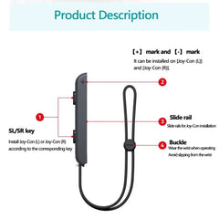 Accessoires de jeu poignée de jeu OLED manette de jeu manette de jeu corde à main Joy-con dragonne ordinateur portable accessoires de jeux vidéo