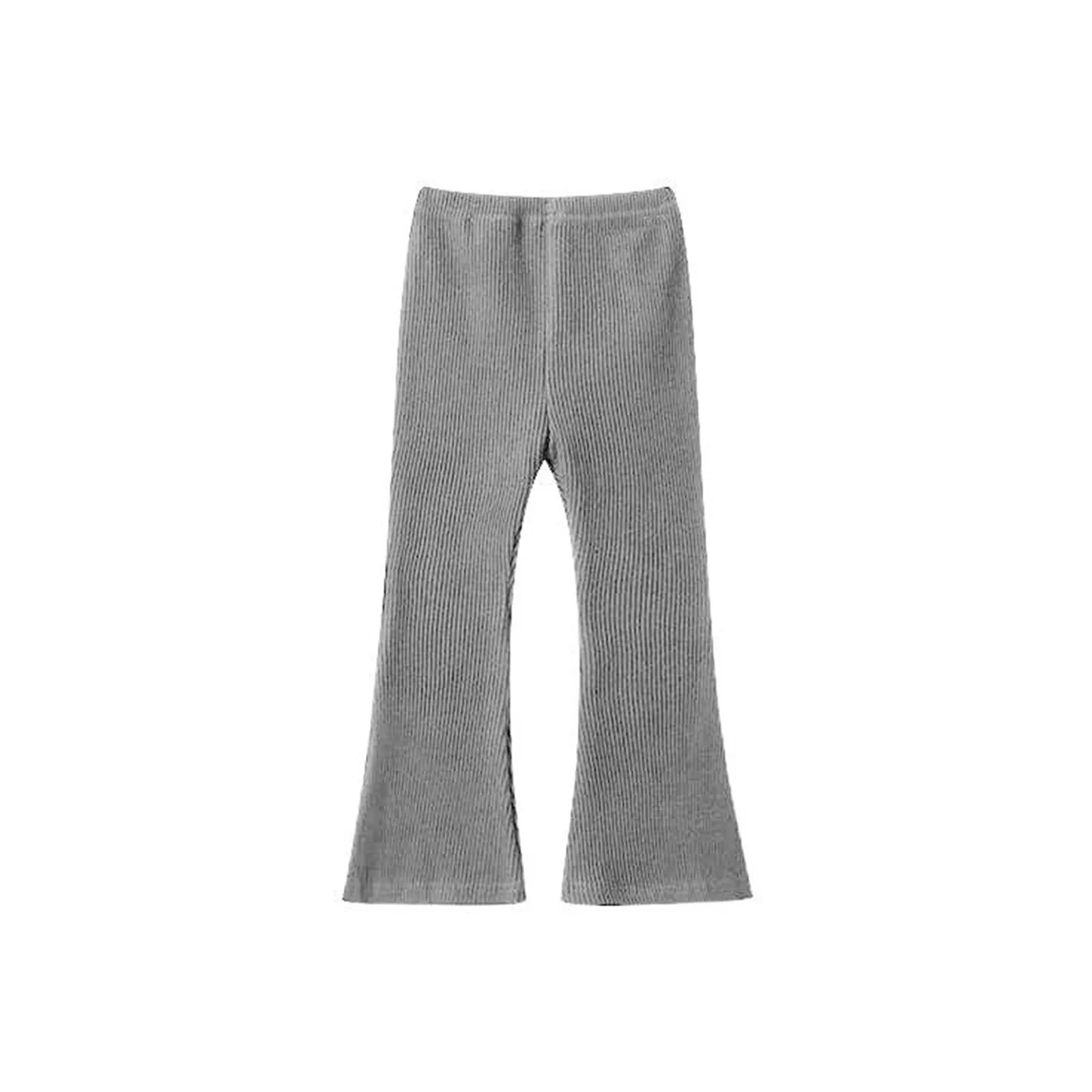 Girls' cotton flared leggings, flared pants, high-waisted, bootcut, yoga pants, bell-bottoms for children