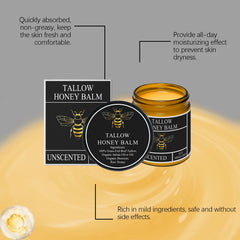 Tallow de boeuf pour la peau Tallow et baume au miel herbe biologique alimenté crème hydratante pour le visage fouettée Lotion pour le corps hydratante en profondeur