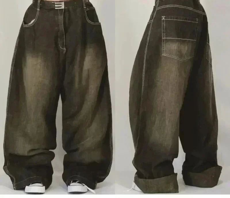 Jeans à jambes larges unisexes pour femmes, pantalons de vadrouille chauds, Street Y2K, Hip Hop, Joker Respzed, New Clearance Spot, American Fashion
