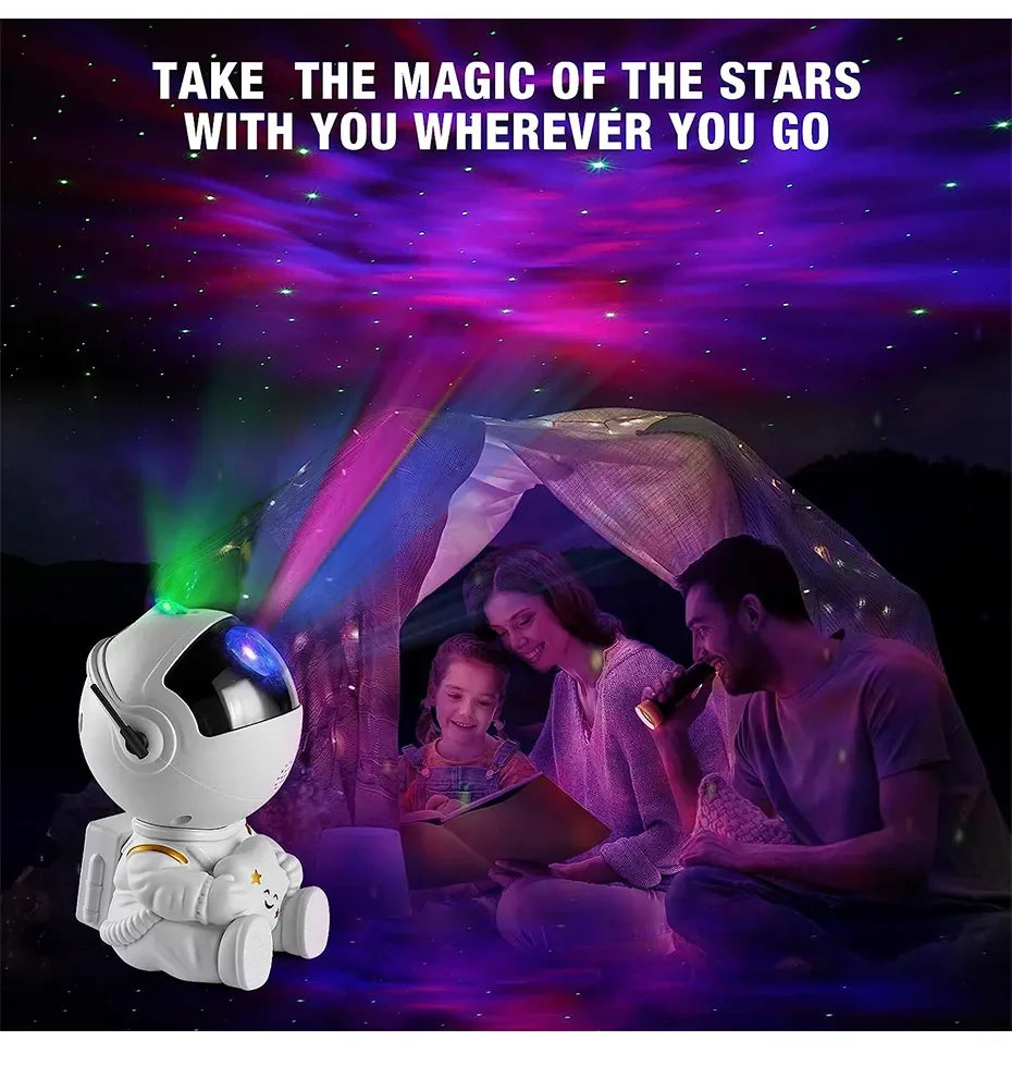 Projecteur d'étoiles pour enfants, veilleuse avec télécommande, conception réglable à 360 °, astronaute, nébuleuse, galaxie, éclairage pour enfants
