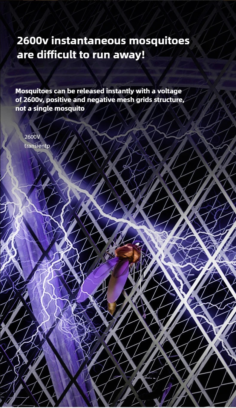 Tapette électrique anti-moustiques et lampe répulsive, Rechargeable par USB + Base, bâtons rechargeables, dispositif anti-insectes intérieur et extérieur 2 en 1