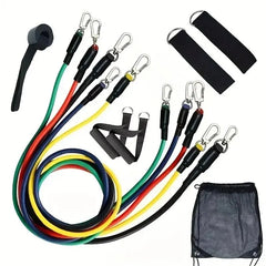 11 pièces/ensemble corde de traction, bandes de résistance, équipement de Fitness Portable, sangle de cheville, extenseur de poitrine, bande d'exercice élastique