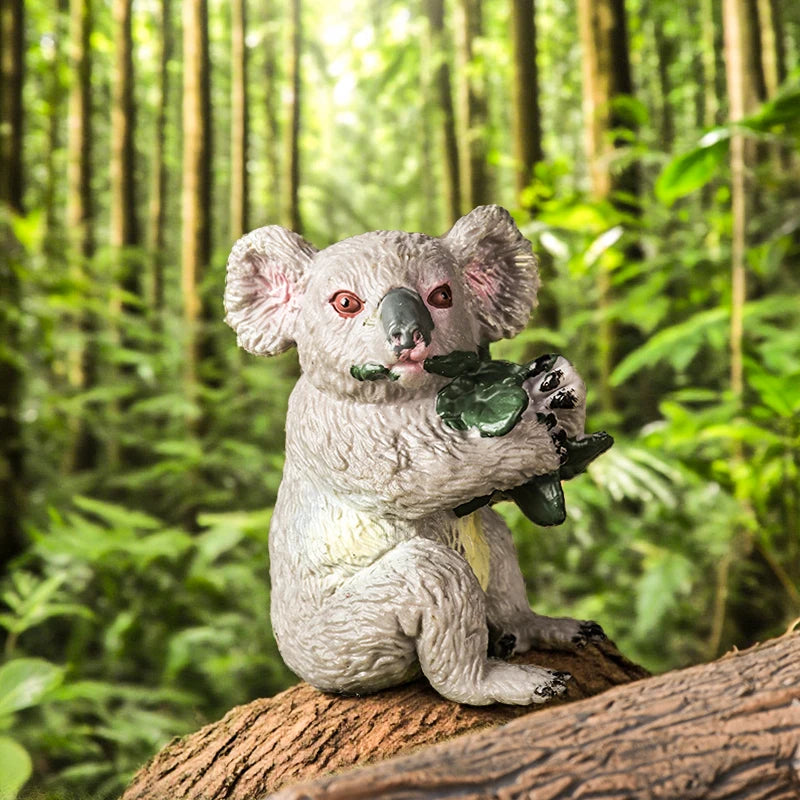 Classic Australian Wild Animals Kangaroos Koala Platypus Tasmanian Devil Echidna Cassowary Model Figurine Toy Child Gift