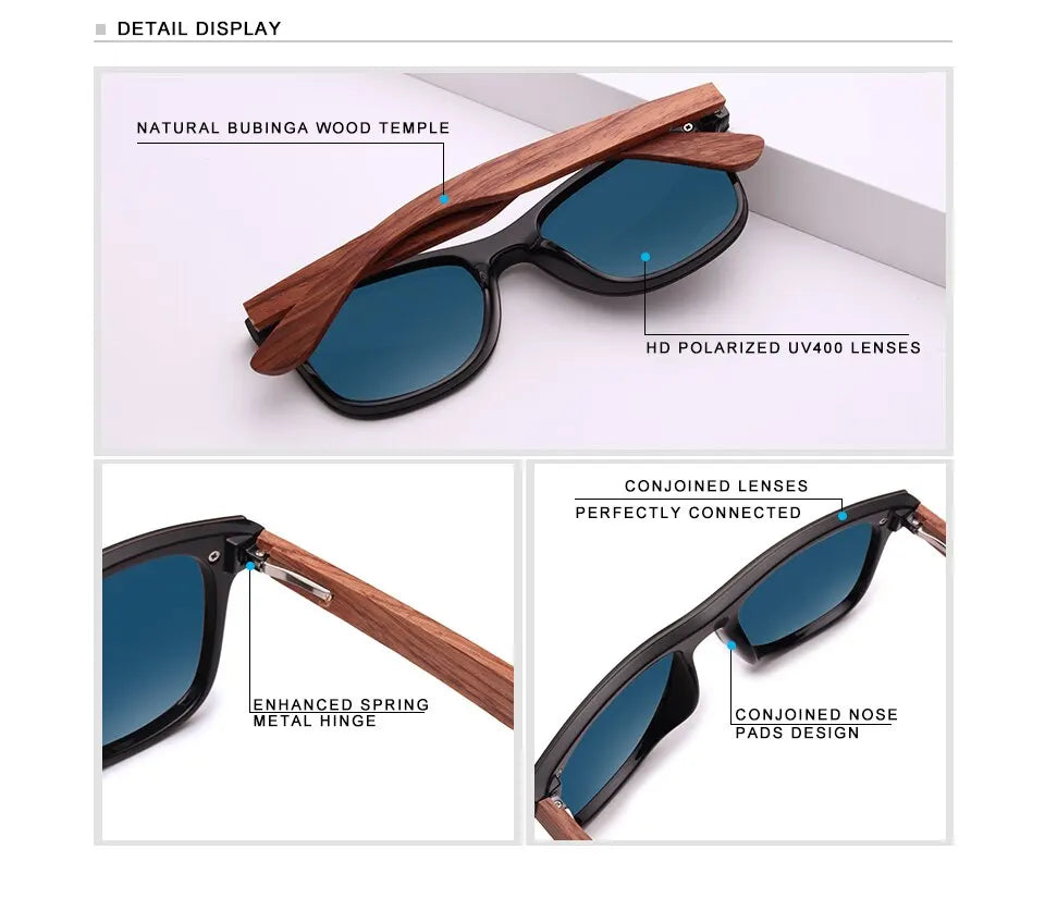 KINGSEVEN lunettes de soleil en bois naturel hommes Vintage classique polarisé mode femmes