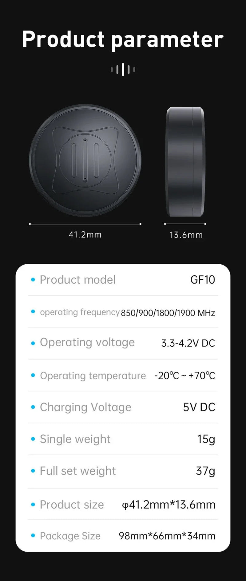 Xiaomi-Traceur GPS magnétique pour voiture, dispositif anti-perte pour animaux de compagnie, sac de rangement pour enfants, IOS, Android Smart Finder, accessoires de localisation