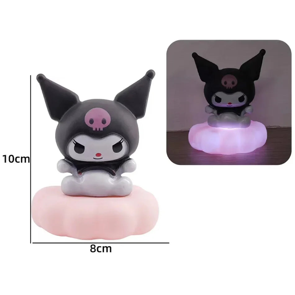 Anime Sanrio Hello Kitty Kuromi cannelle mélodie veilleuse brillant enfants jouet lampe de chevet Kawaii mignon enfants cadeau d'anniversaire
