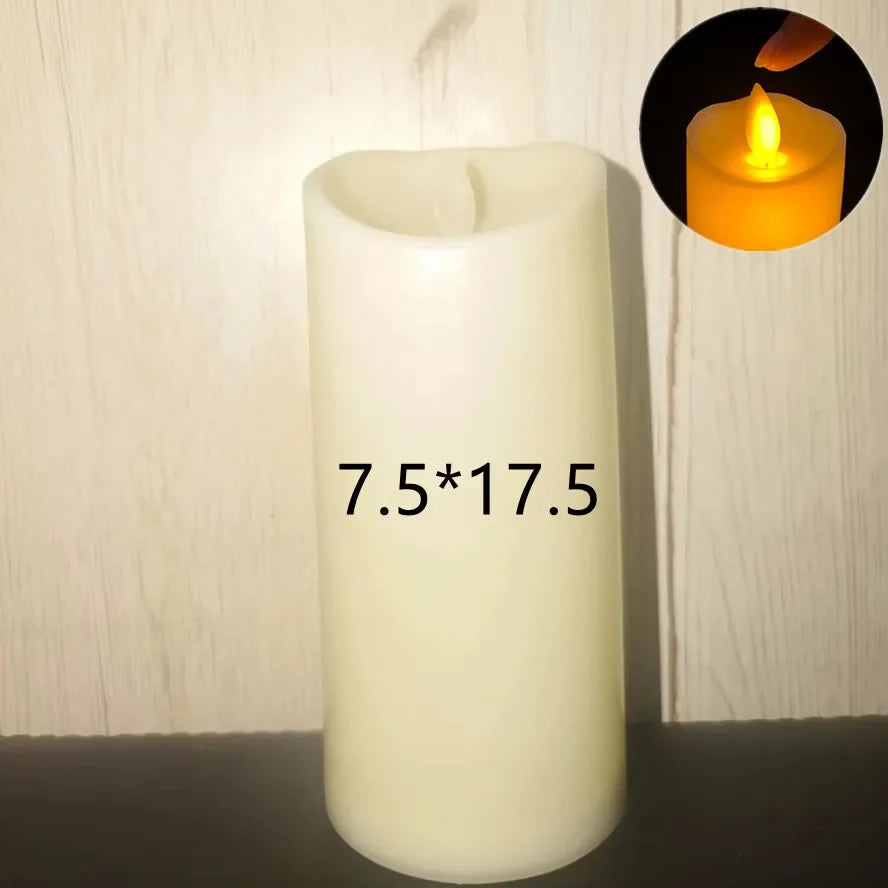 Bougies LED vacillantes sans flamme, fonctionne à piles, pour mariage, fête d'anniversaire, ambiance romantique, décoration de maison, lumière chaude, flamme 3D