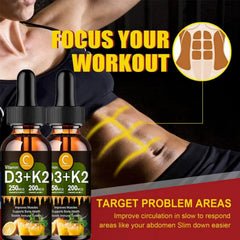 Vitamine liquide D3K2 pour une amélioration cardiaque et immunitaire saine, gouttes de vitamine K2D3