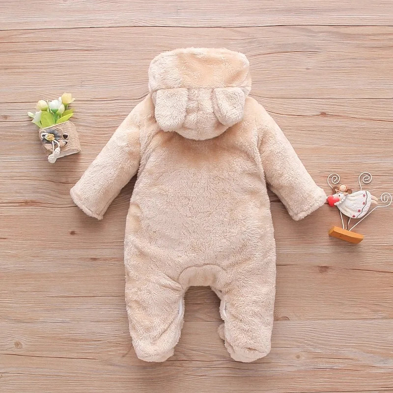 Vêtements d'escalade en peluche pour bébé de 0 à 2 ans, chauds et épais, en coton, avec chien et lapin, dessin animé, nouvelle collection automne et hiver
