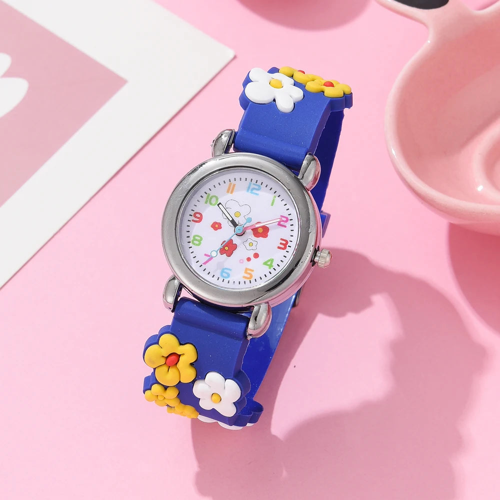 Nouveaux enfants montres dessin animé montres rose Silicone Quartz montre-bracelet cadeau d'anniversaire fille garçon enfants temps d'étude fille montre Reloj