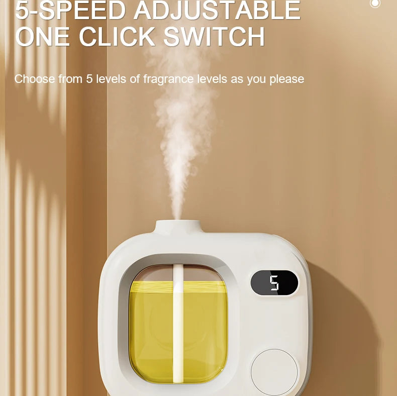 Aromatherapy diffuser, automatic fragrance sprayer for home, bedroom, and bathroom. Air freshener spray.