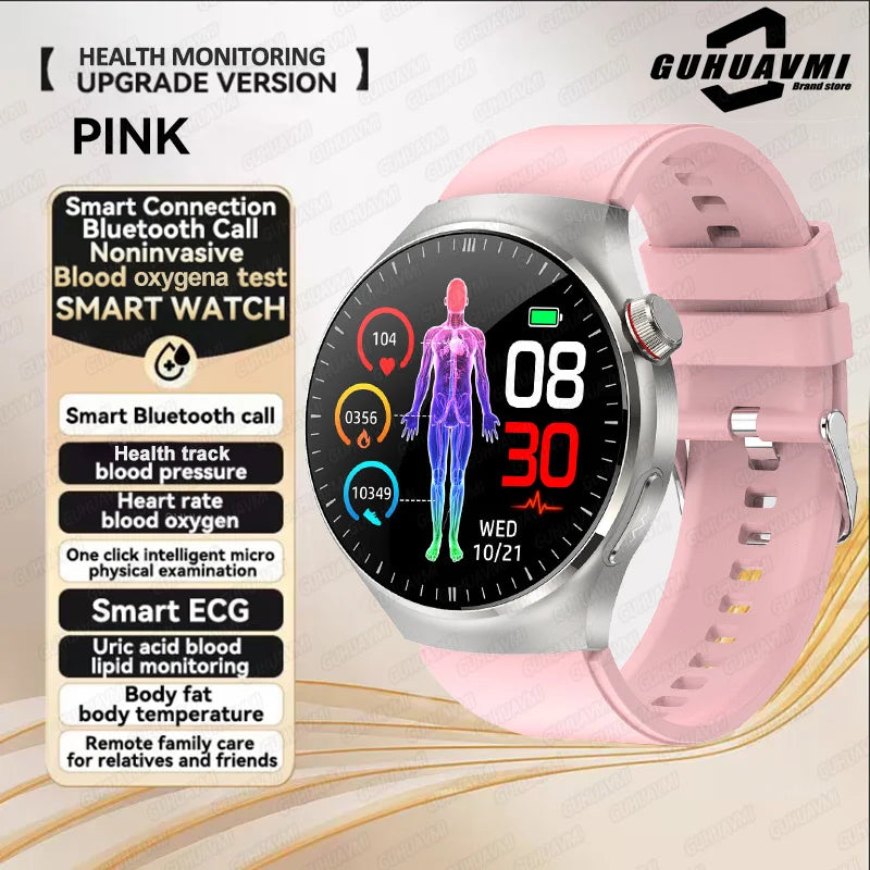 Nouvelle surveillance de la santé montre intelligente examen physique santé Wacth pression artérielle ECG + PPG Sport appel Smartwatch pour Android iOS