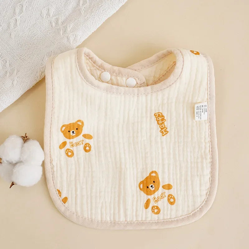 Bavoirs en gaze en forme de U pour bébé, 6 couches, serviette de salive en coton, tissus pour nouveau-né, écharpe Bandana pour garçon et fille, bavoir d'alimentation, nouvelle collection