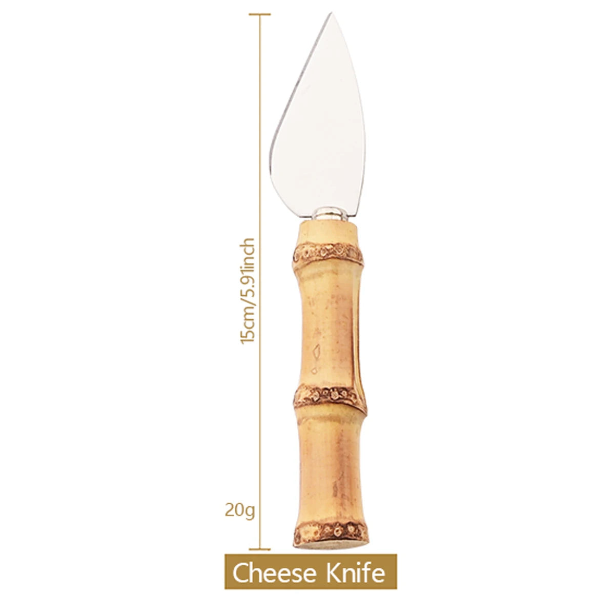 Ensemble de couteaux à fromage en bambou, couverts à fromage, trancheur de fromage en acier inoxydable, Mini couteau couteau à beurre, spatule fourchette outils de cuisine