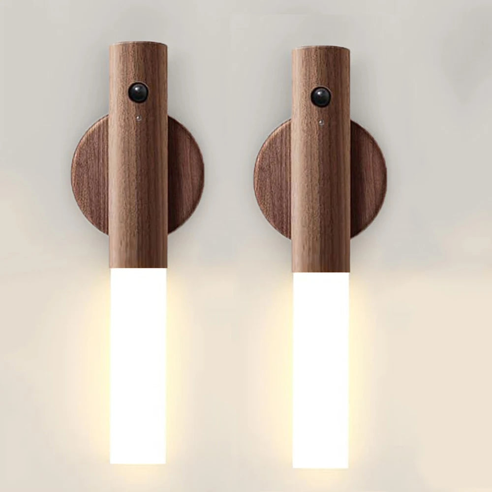 Lampe murale magnétique LED à mouvement intelligent, Rechargeable, capteur Portable, veilleuse pour couloir, chambre à coucher, escaliers, salle de bains, décoration d'armoires