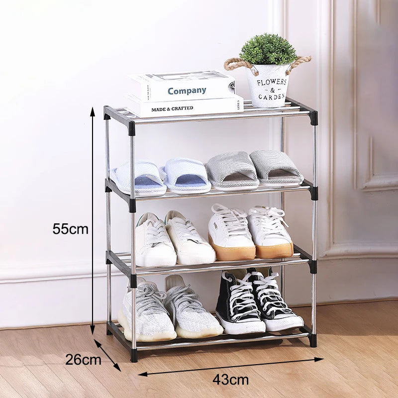 Chaussures T1 multicouches et peu encombrantes, rangement domestique simple, trois et quatre couches, supports à chaussures, 3/4