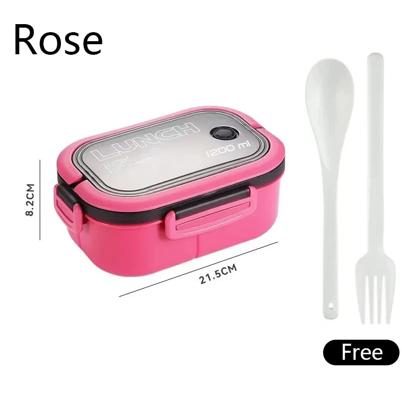 Boîte à déjeuner mignonne pour enfants, compartiments pour micro-ondes, Bento, école, Camping en plein air, pique-nique, récipient alimentaire Portable