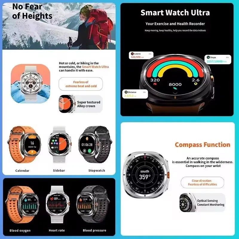 2025 nouvelle montre DT 7 montre Ultra intelligente hommes 32GB mémoire vidéo GPS NFC 47mm AMOLED Fitness sport Tracker santé montres intelligentes femmes