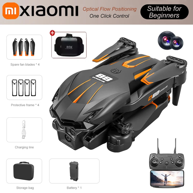 Xiaomi D88 Drone 8K aérien HD double caméra photographie Intelligent évitement d'obstacles moteur sans brosse 5G WIFI GPS retour VR Drone