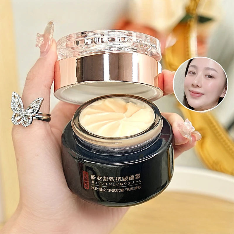 Crème pour le visage raffermissante anti-rides polypeptide, hydratation en profondeur, éclaircit la peau terne, minimise les ridules, crème hydratante de jour et de nuit