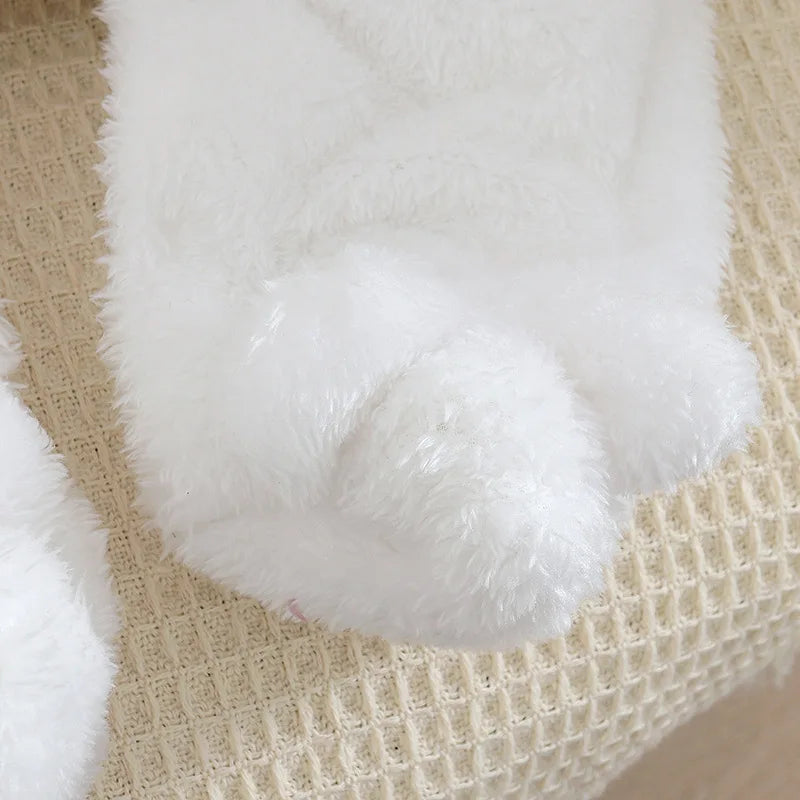 Vêtements d'escalade en peluche pour bébé de 0 à 2 ans, chauds et épais, en coton, avec chien et lapin, dessin animé, nouvelle collection automne et hiver