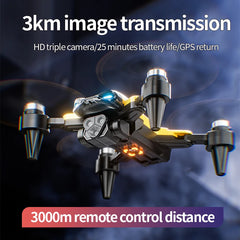Drone professionnel M5 8K avec trois caméras grand angle, évitement d'obstacles, GPS 5G, positionnement du flux optique, quadrirotor RC sans balais
