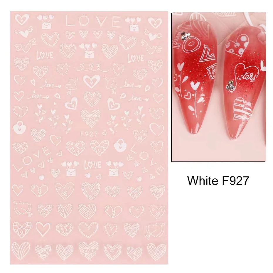 Easter bunny nail stickers, self-adhesive 3D decals, nail art supplies, cartoon character, DIY nail stickers