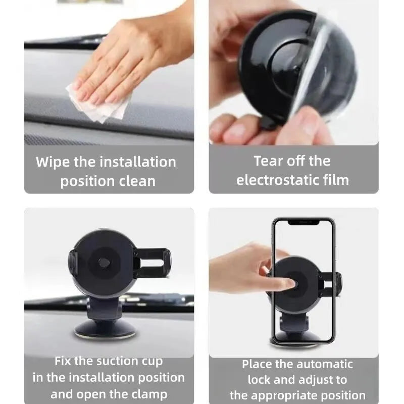 Support de téléphone portable universel pour voiture, support de téléphone dans la voiture, support de cellule de pare-brise, support de smartphone