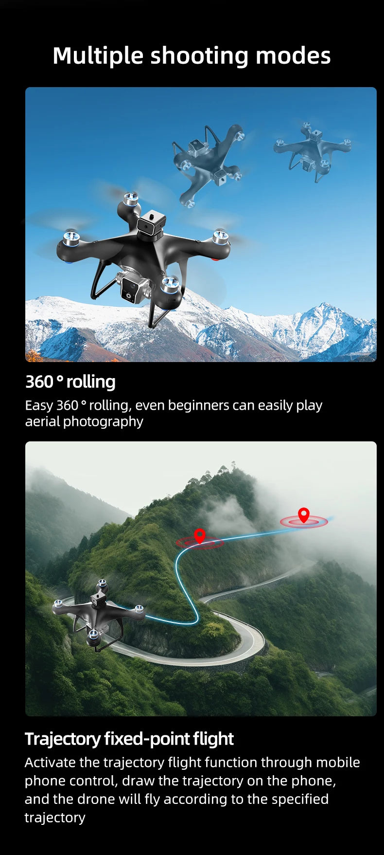 Nouveau Drone KY102 avec écran 8K, double caméra, localisation du flux optique sans balais, évitement Intelligent des obstacles, jouets d'hélicoptère RC