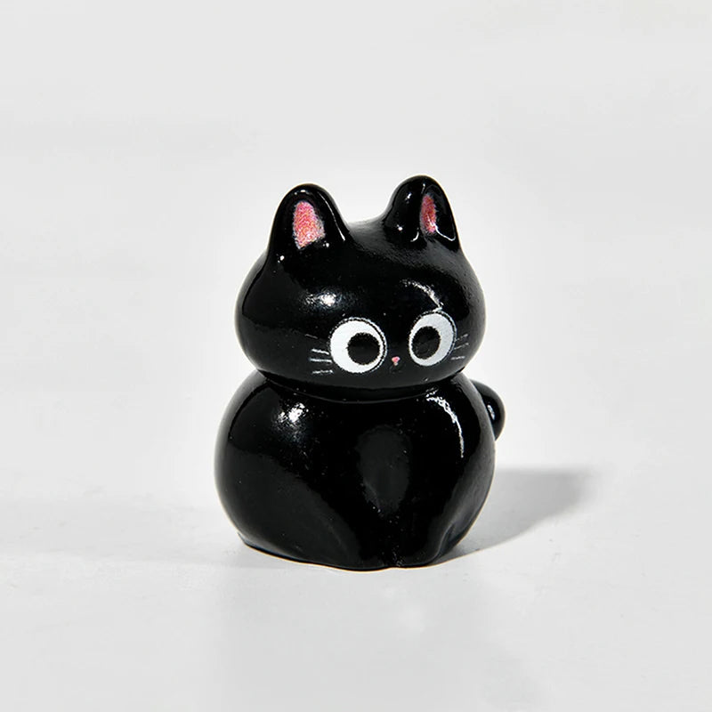 New Miniature Cartoon Cat Figurine, Resin Micro Landscape, Home Ornaments, Cute Kitten, Office Room Decoration