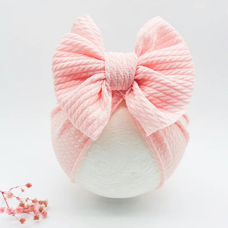 Chapeaux noués pour bébé fille, Bonnet avec nœud, Turban pour bébé, accessoires de tête pour nouveau-né, chapeau d'hiver, Bonnet chaud pour mère et enfant
