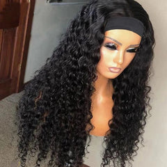 Bandeau perruques cheveux humains 28 30 32 pouces vague d'eau perruques 100% vrais cheveux bouclés perruque aucune dentelle avant perruques pleine Machine faite perruques