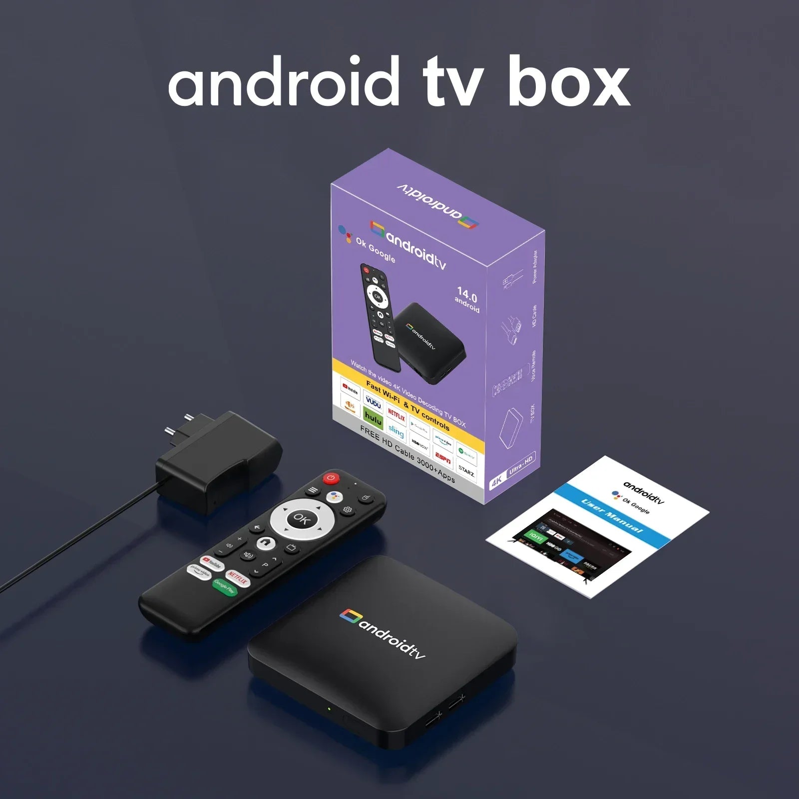 TV Box H96 MAX S905L3 Android 14.0 Set-Top Box BT Remote 4K Quad Core Home Media Player Smart Set-Top Box TV Box 2GB 8GB