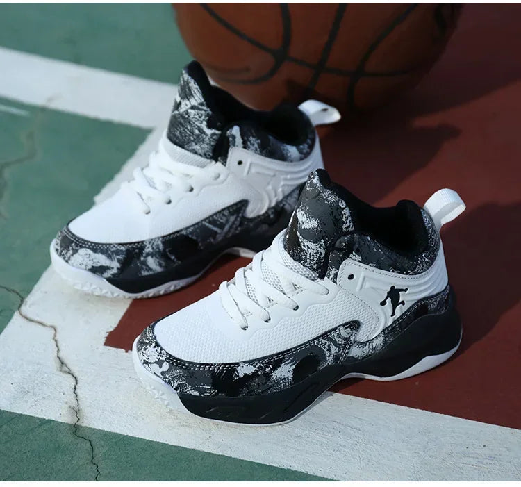 2025 chaussures de Basket-ball pour enfants baskets nouveaux garçons marque semelle épaisse antidérapant enfants chaussures de sport enfant garçon Basket formateur chaussures
