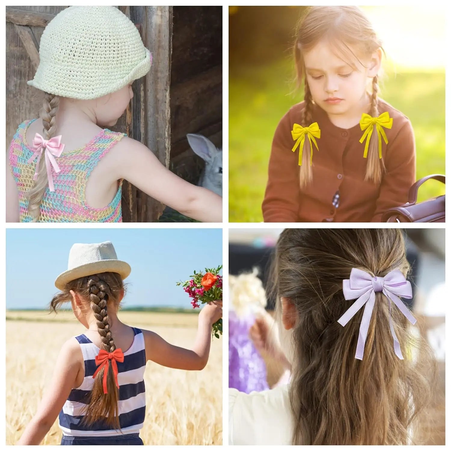 Ensemble d'accessoires pour cheveux pour filles, 16 pièces/ensemble, attaches pour cheveux, bandes élastiques en caoutchouc pour écoliers, épingle à cheveux, support queue de cheval, chouchous