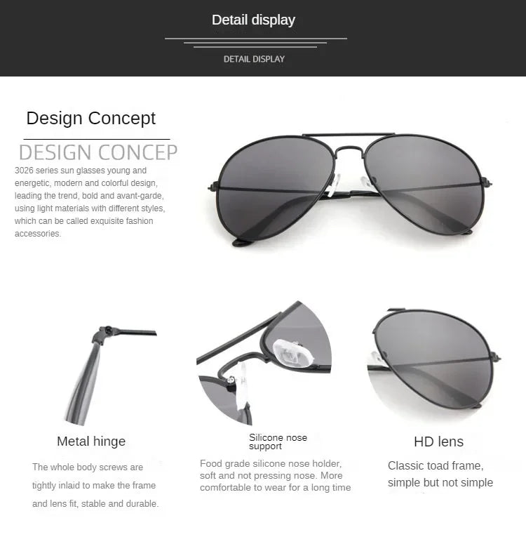 Vintage sunglasses for men and women, metal frame, fashionable shades, for outdoor sports, new 2024 collection