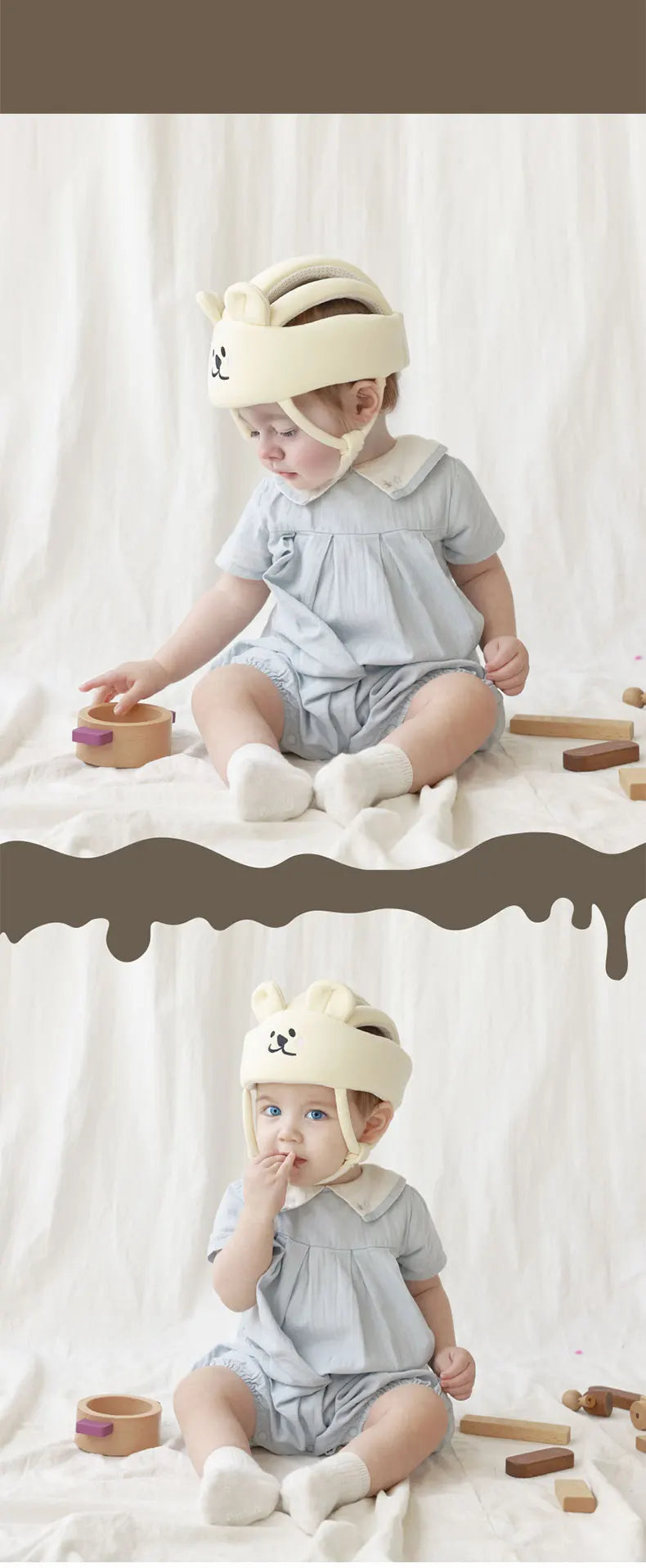 Bébé infantile enfant en bas âge sans bosses casque de sécurité coussin de tête pare-chocs Bonnet bébé protecteur de tête-casque de bébé pour ramper marche course