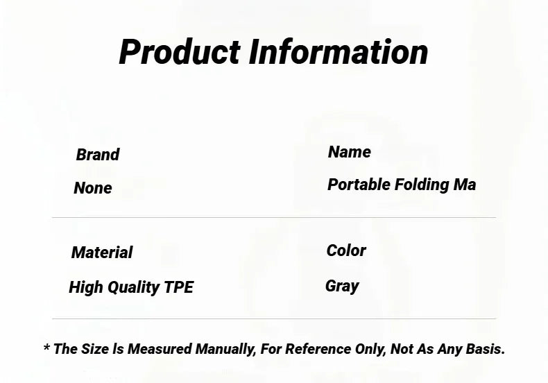 Nouveau tapis de Yoga pliable écologique Tpe pliant voyage Fitness exercice Double face antidérapant pour les Pilates et les entraînements au sol