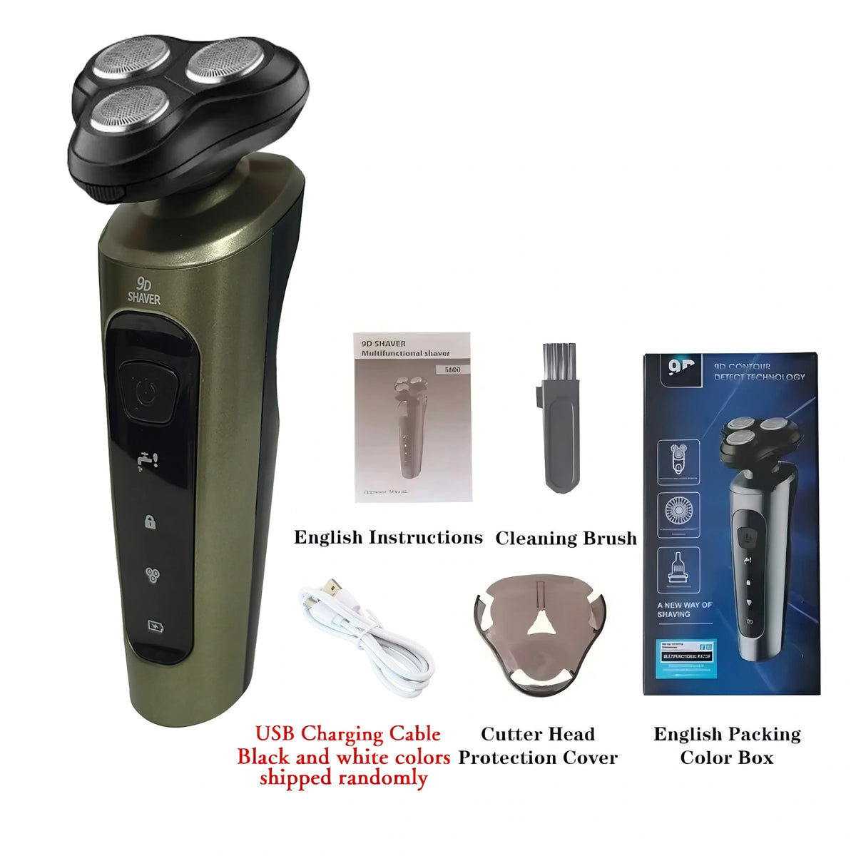 Lame de rasoir électrique lavable, facile à détacher, poignée confortable, Design à la mode, rasage efficace, cadeau pour hommes