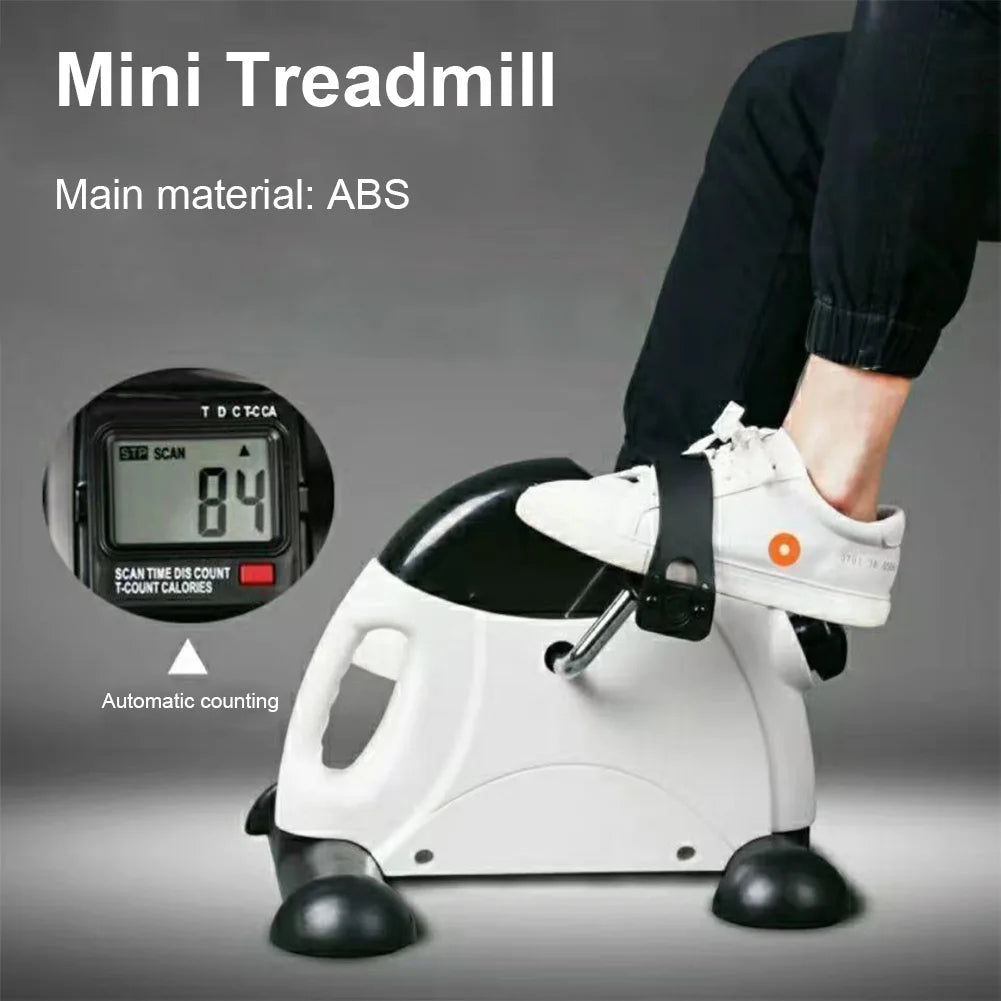 Mini entraîneur de bras et de jambes de vélo d'exercice, machine d'exercice de pédale de pied réglable, écran LCD, entraîneur de pédale portable pour le bureau à domicile