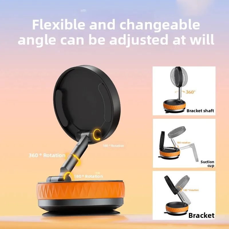 Support de téléphone magnétique pour voiture Magsafe pour support de voiture chargeur sans fil support de ventouses mobiles pour téléphone, 360 °   Téléphone de voiture rotatif