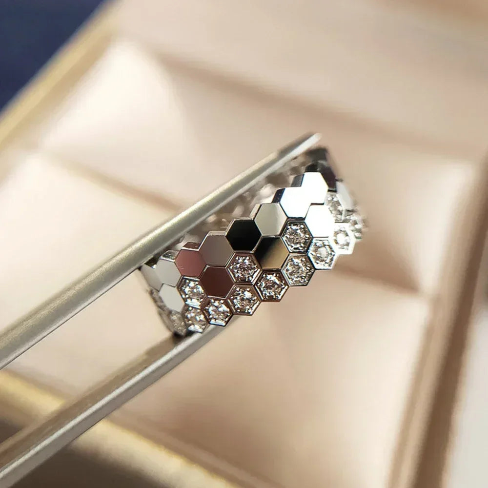 Bagues de fiançailles pour femmes, Design Simple, à la mode, pour mariage, couleur or Rose/argent, bijoux