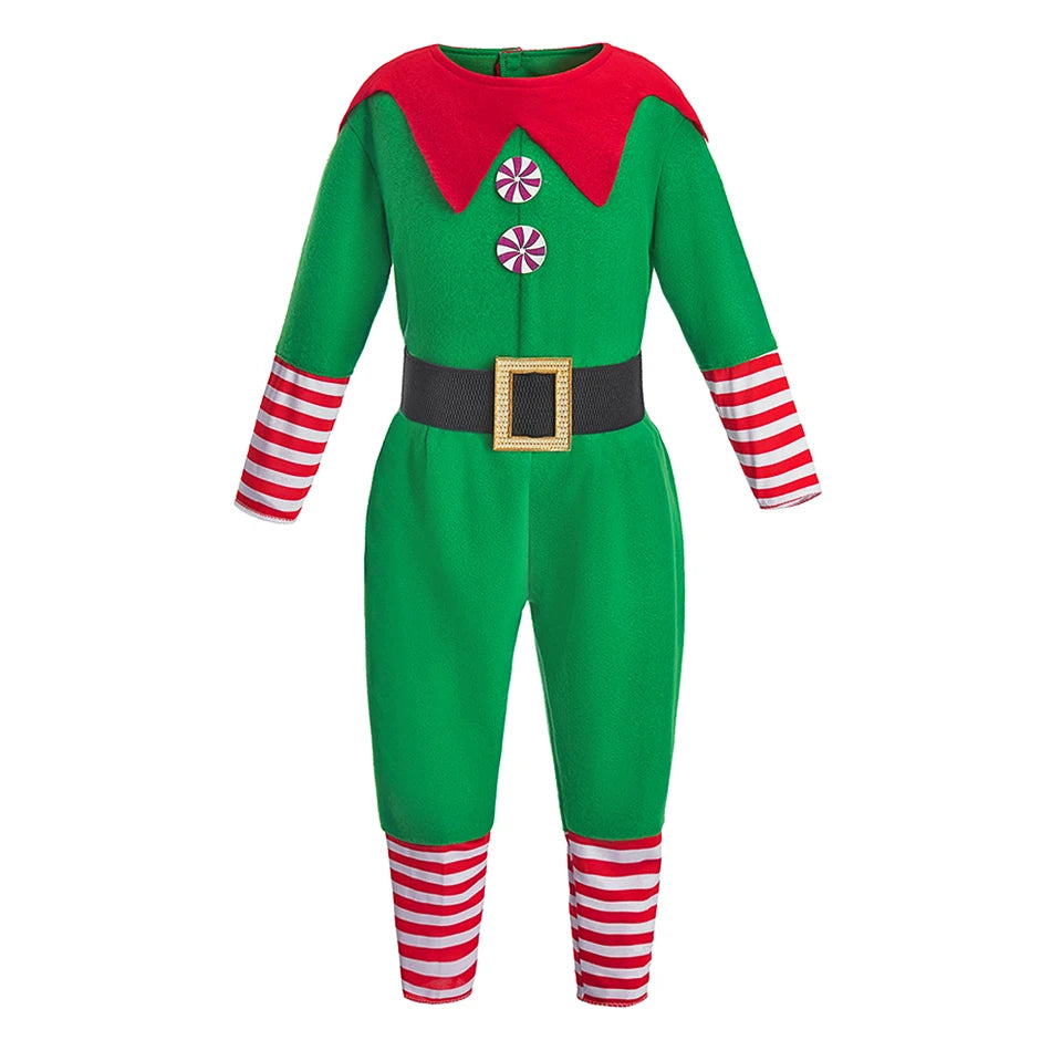 Ensemble de vêtements de Noël pour enfants et adultes, chapeau en Y, ceinture, vêtements de Noël pour enfants, tenue d'anniversaire pour bébé garçon et fille, costume d'elfes