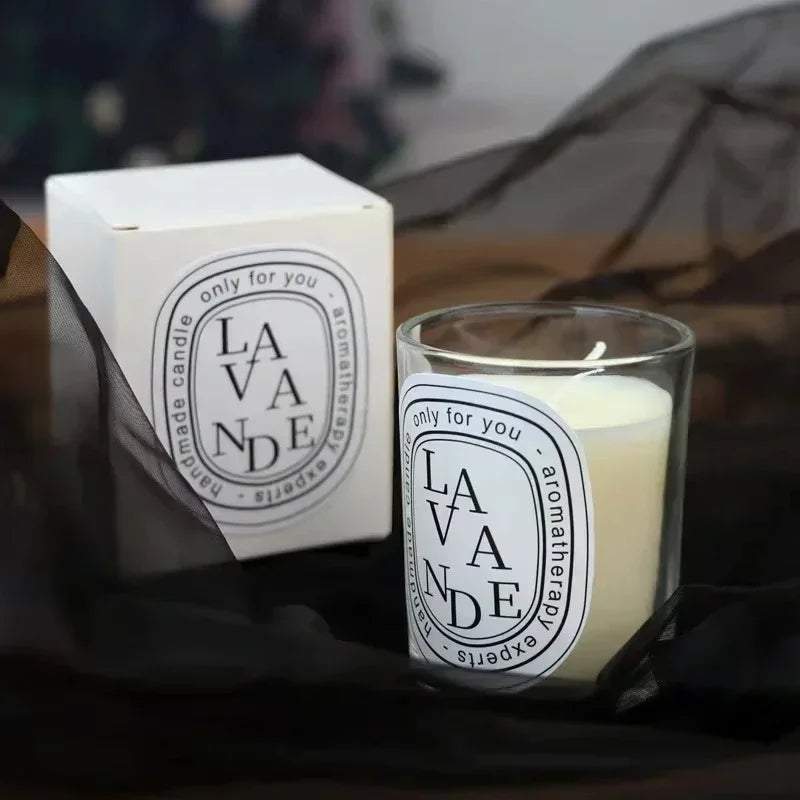 Bougies parfumées romantiques, parfum premium, haute beauté, bougies micro-feu transparentes, cadeaux pour invités de vacances, bougies parfumées