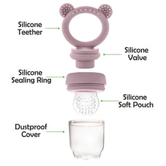 Sucette pour bébé mangeoire à fruits avec couvercle en Silicone, tétine pour nouveau-né, fruits frais, aliments, légumes, sucette d'alimentation, jouets de dentition pour bébé
