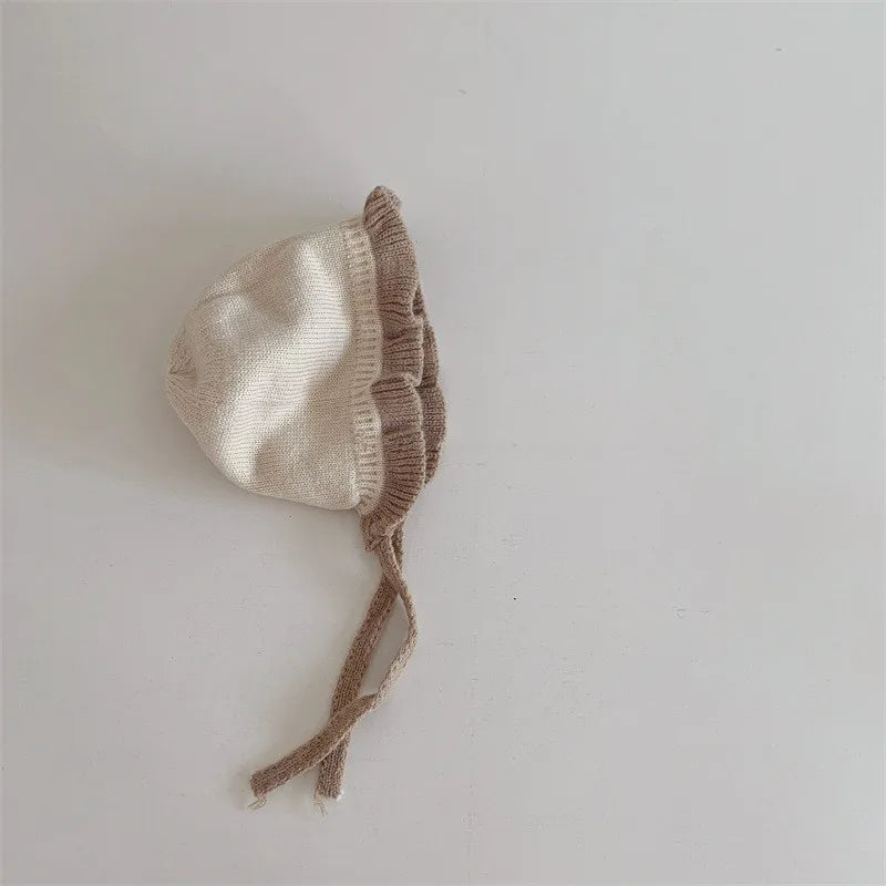 Chapeau de Style Coréen pour Bébé Fille, Chapeau Chaud à Oreilles, Accessoires pour Nouveau-né de 1 an et 2 ans, Automne et Hiver