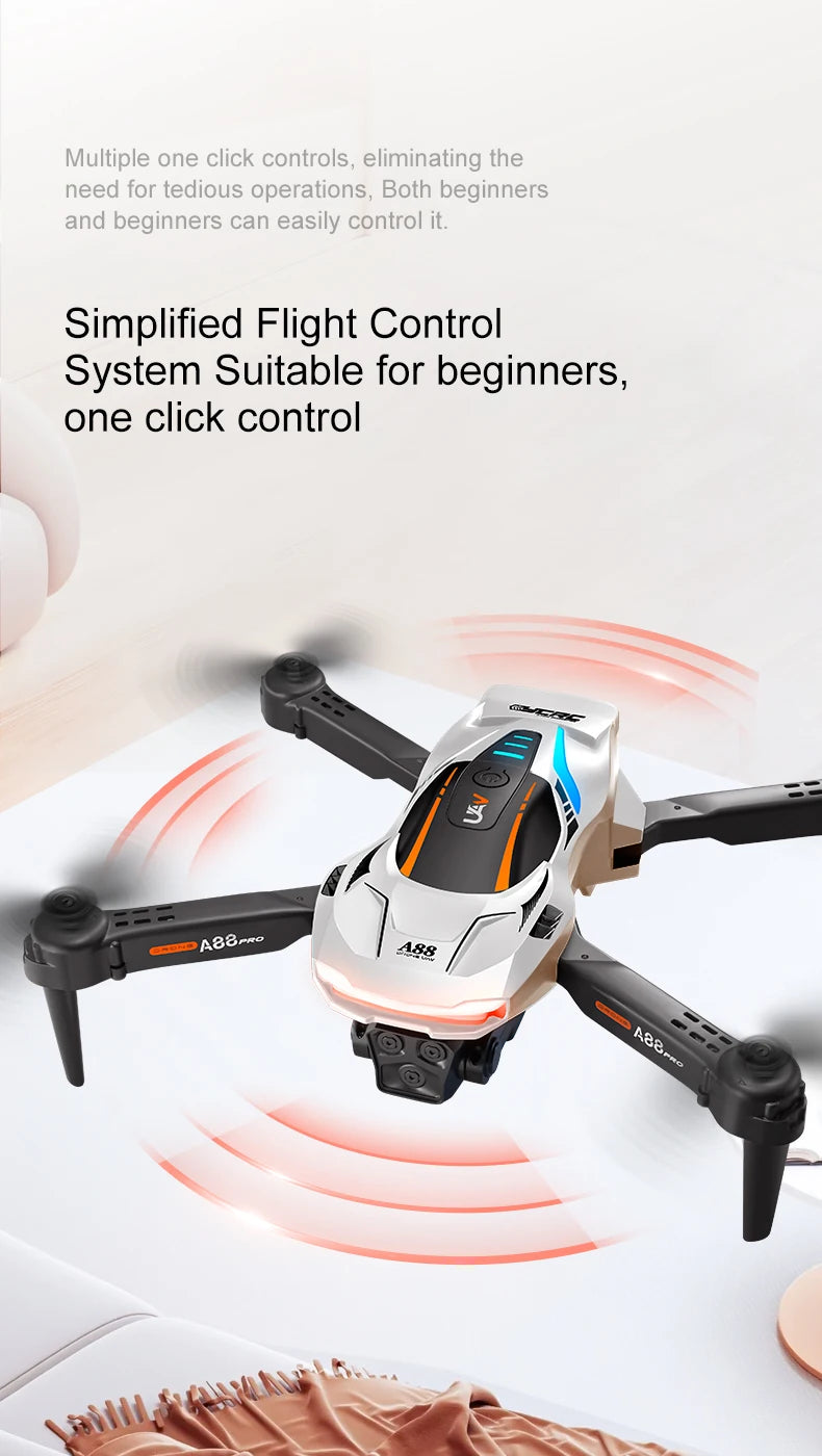 Mini importateur A88 avec caméra pour touristes 8K, haute définition, photographie aérienne professionnelle, GPS, évitement d'obstacles, quadrirotor, importateur de sécurité RC