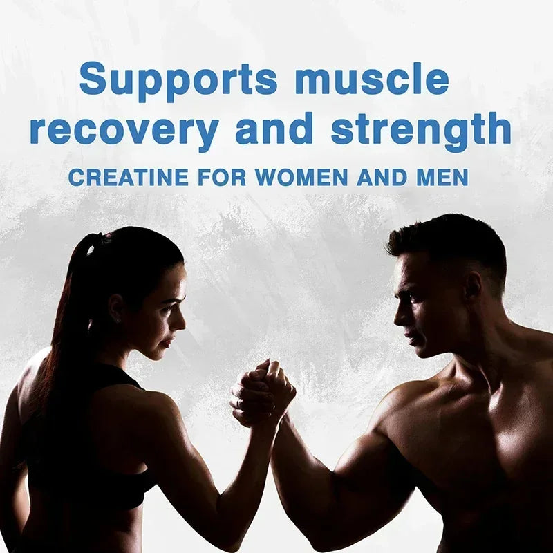 Creatine monohydrate - Improves muscle strength, promotes muscle recovery and growth, and enhances athletic performance. Vegan.