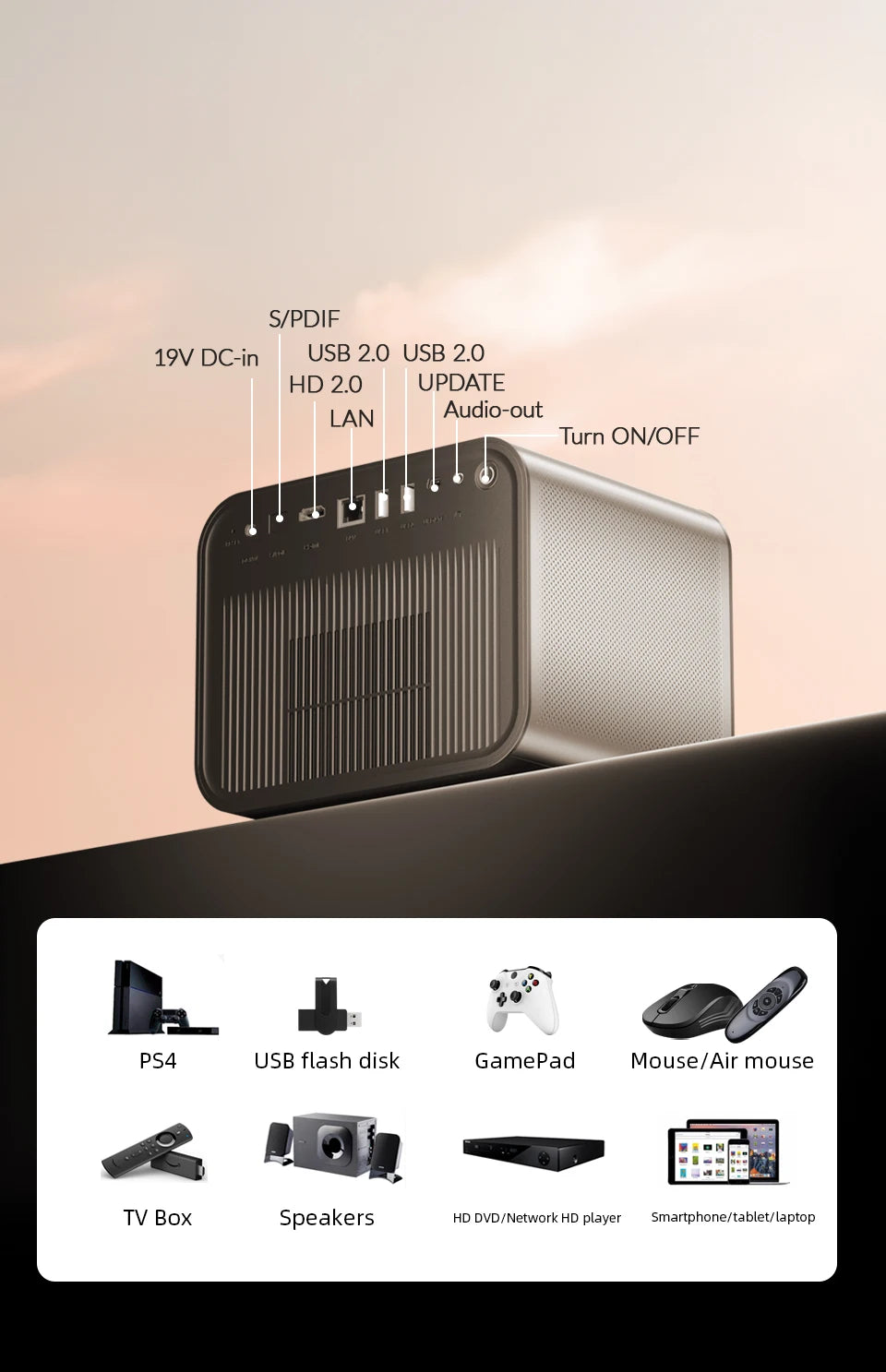 BYINTEK R90 Max Full HD 1080P projecteur 4K DLP 2200 ANSI Lumens Android TV 11.0 3D 4K pris en charge projecteur de cinéma maison intelligent